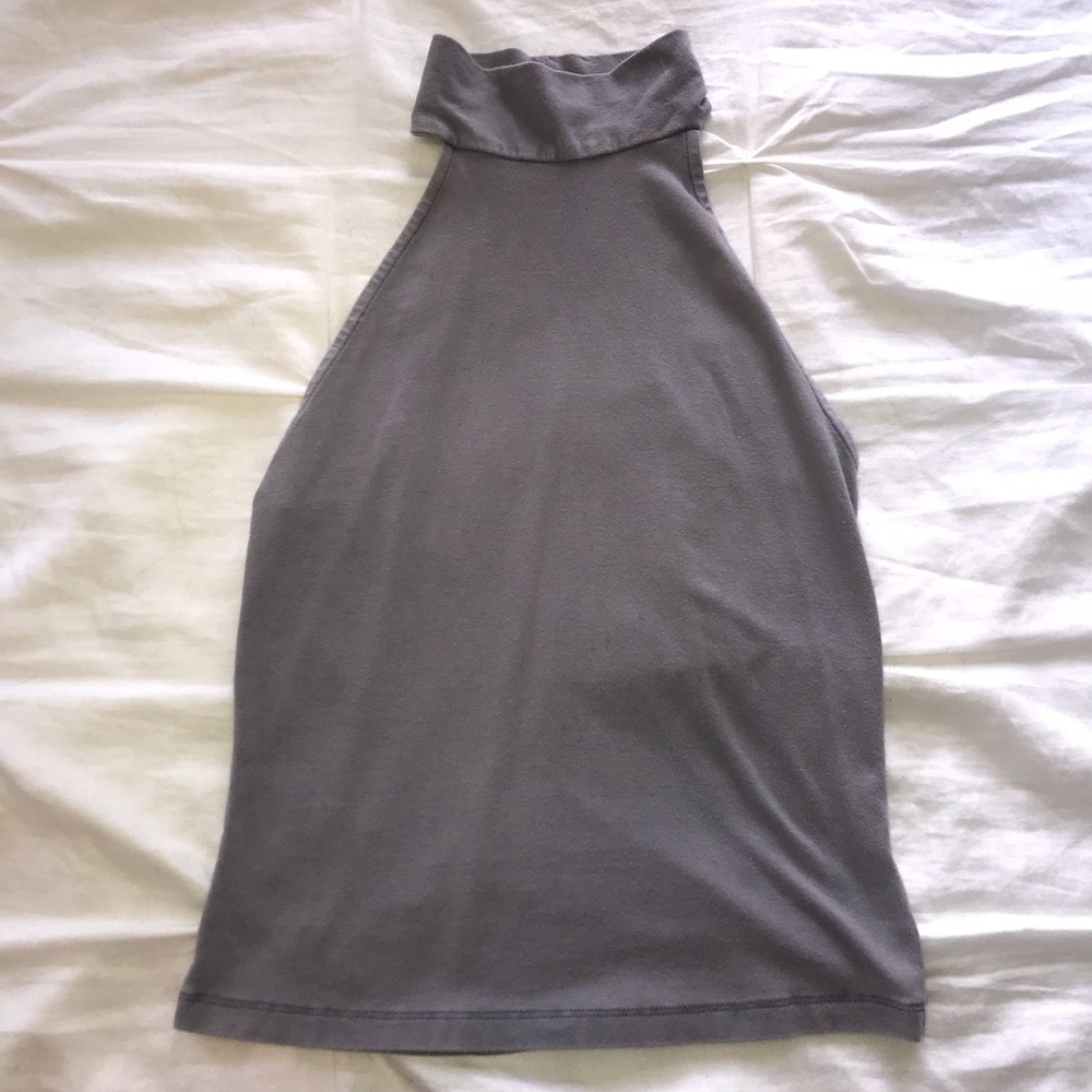 purple tank with collar